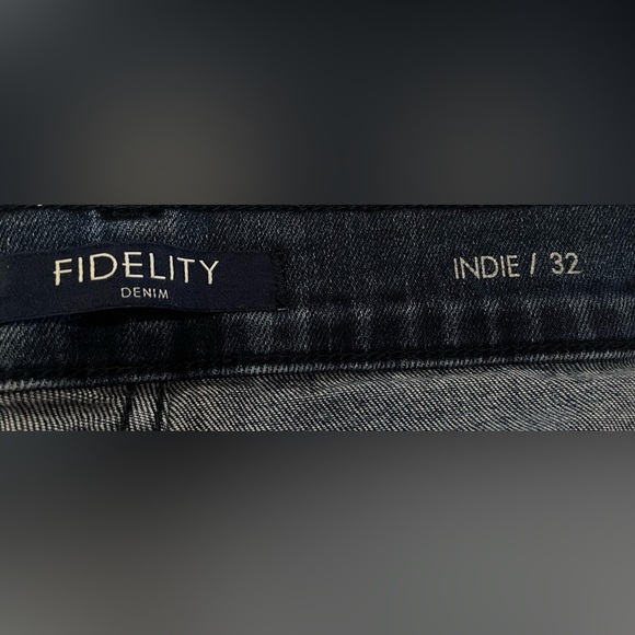 Fidelity Jeans Size 32 Blue Medium Wash Stretch Denim Indie Skinny Super Soft - Picture 8 of 9